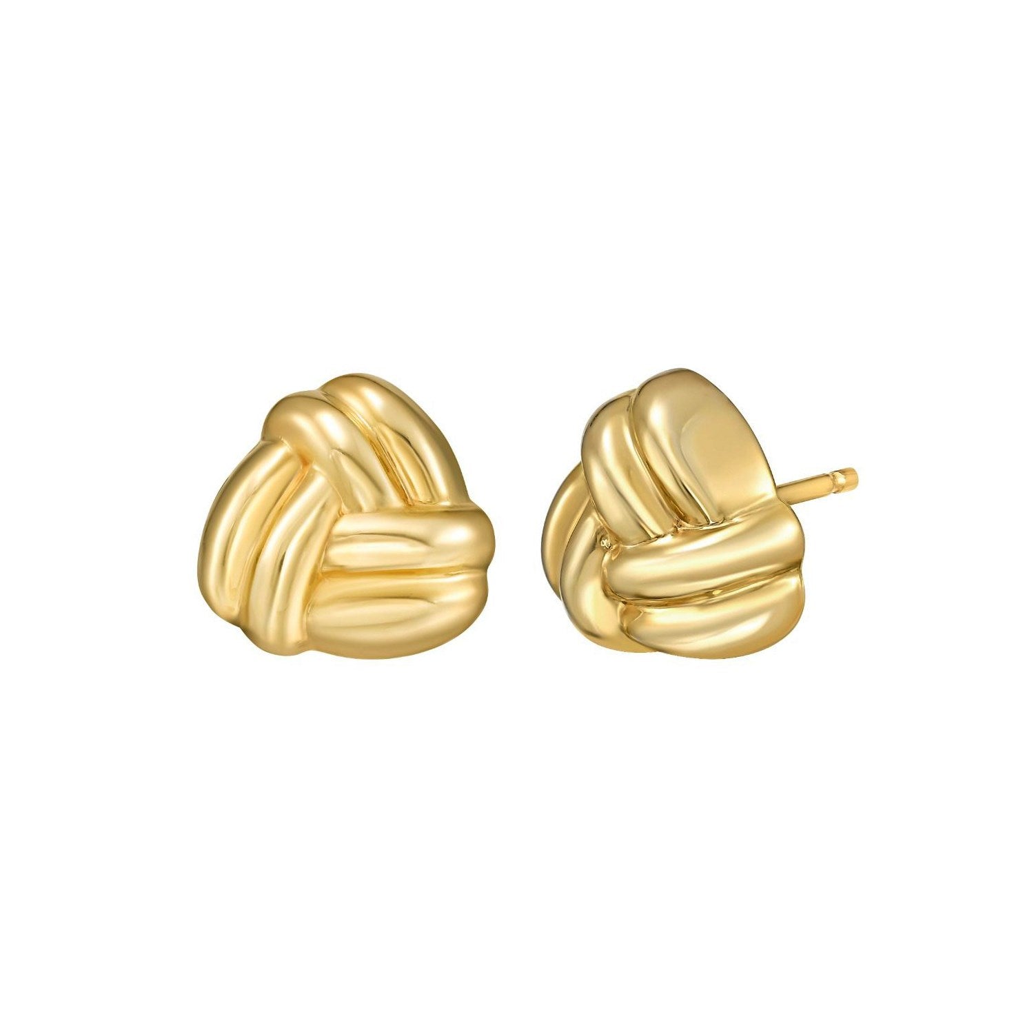 14K Yellow Gold Small Double Knot Earrings