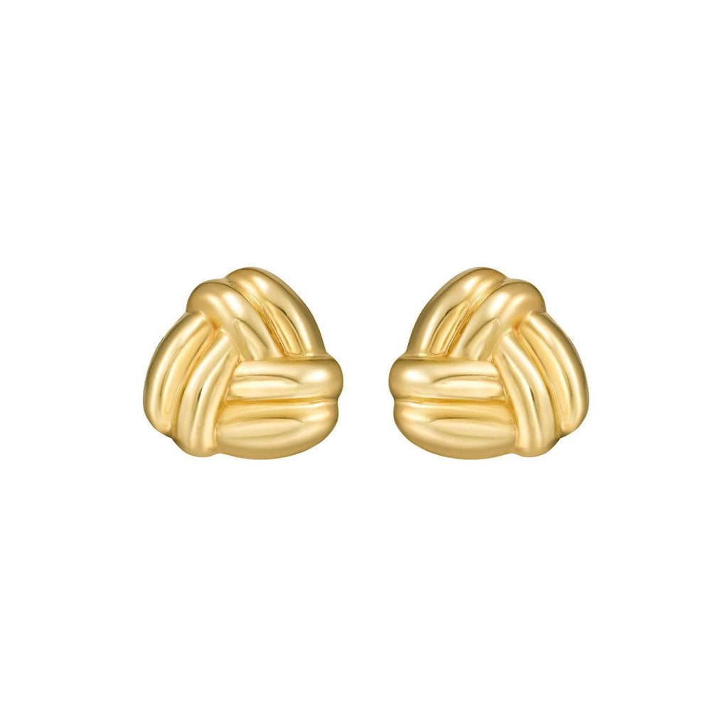 14K Yellow Gold Small Double Knot Earrings
