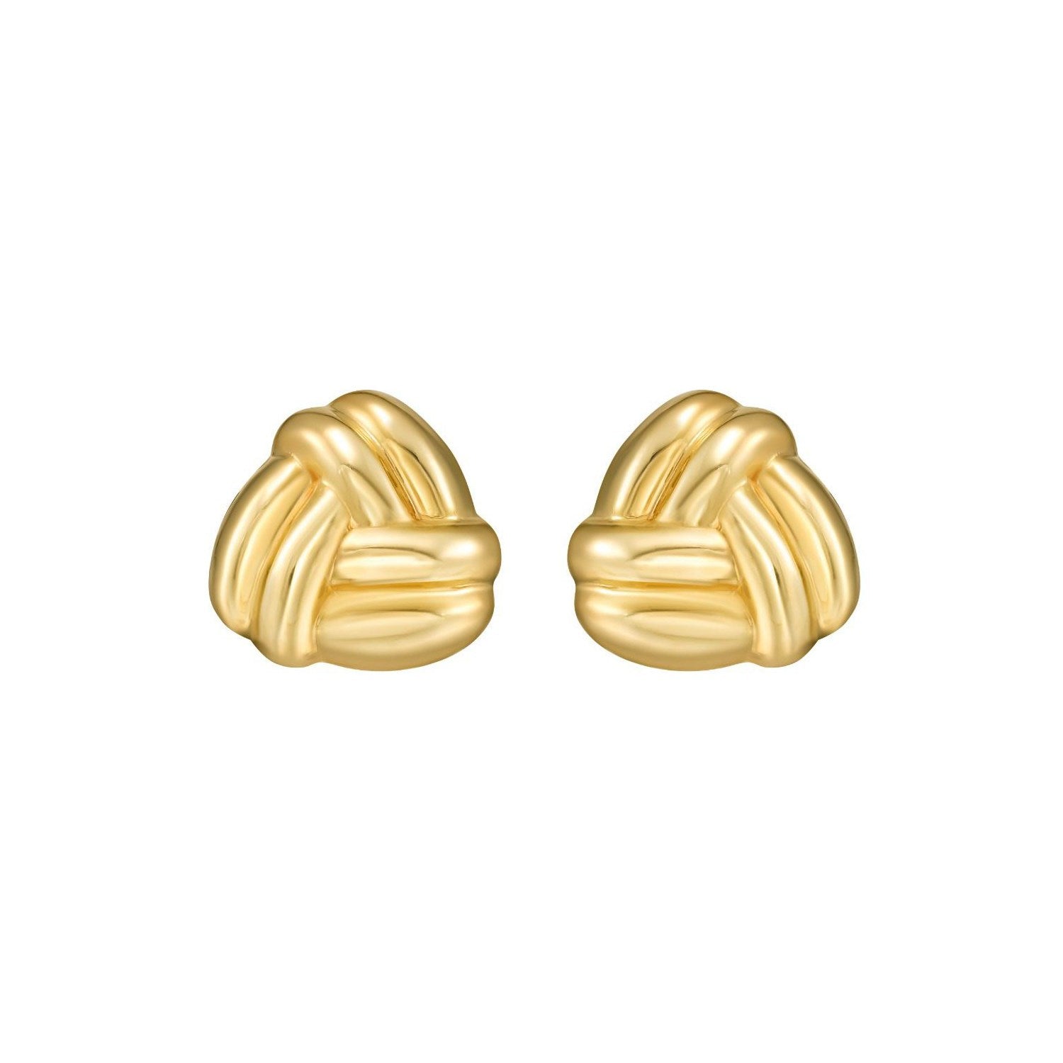 14K Yellow Gold Small Double Knot Earrings