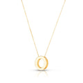 14K Yellow Gold Yours Truly Block Letter Initial O Necklace