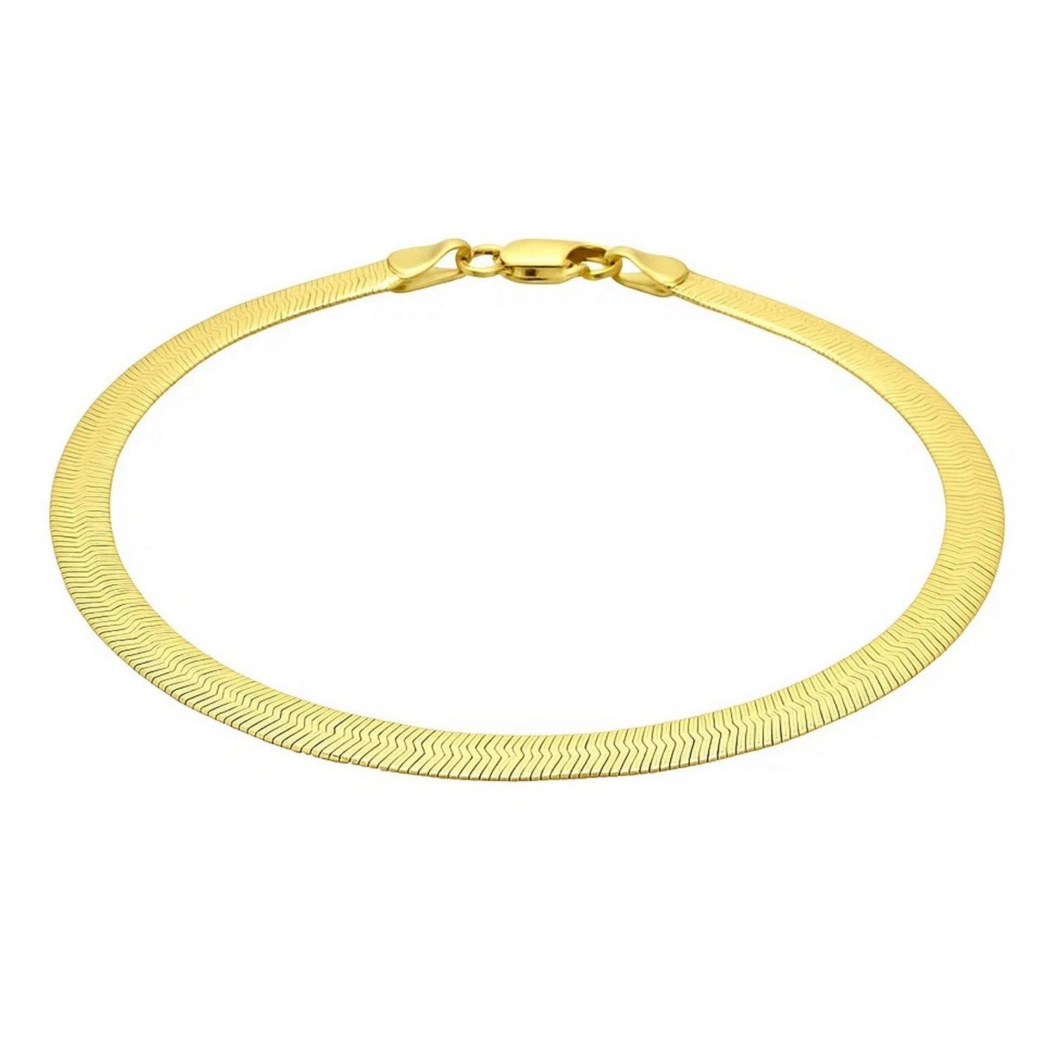 14k Yellow Gold Super Flex Herringbone Bracelet (3.80 mm)