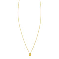 14K Yellow Gold Puffed Mini Heart Pendant Necklace