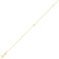 14K Yellow Gold Mini Initial S Bracelet