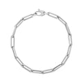 14K White Gold Bold Paperclip Chain Bracelet (4.20 mm)