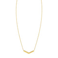 14K Yellow Gold Chevron Necklace
