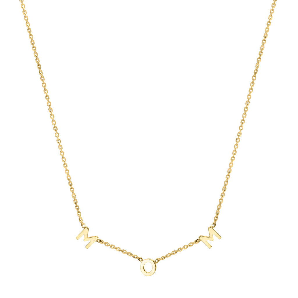 10K Yellow Gold Polished Mom Necklace
