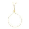 14k Yellow Gold Adjustable Lariat Style Heart Motif Bracelet (1.00 mm)