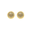 14K Yellow Gold Moonstone Birthstone Earrings