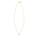 14K Yellow Gold Petite Diamond Cross Necklace