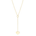 Lariat Heart Necklace in 10K Yellow Gold