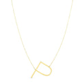 14K Yellow Gold Yours Truly Large Initial P Necklace