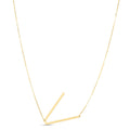 14K Yellow Gold Yours Truly Large Initial V Necklace