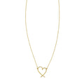 14K Yellow Gold Delicate Heart Necklace
