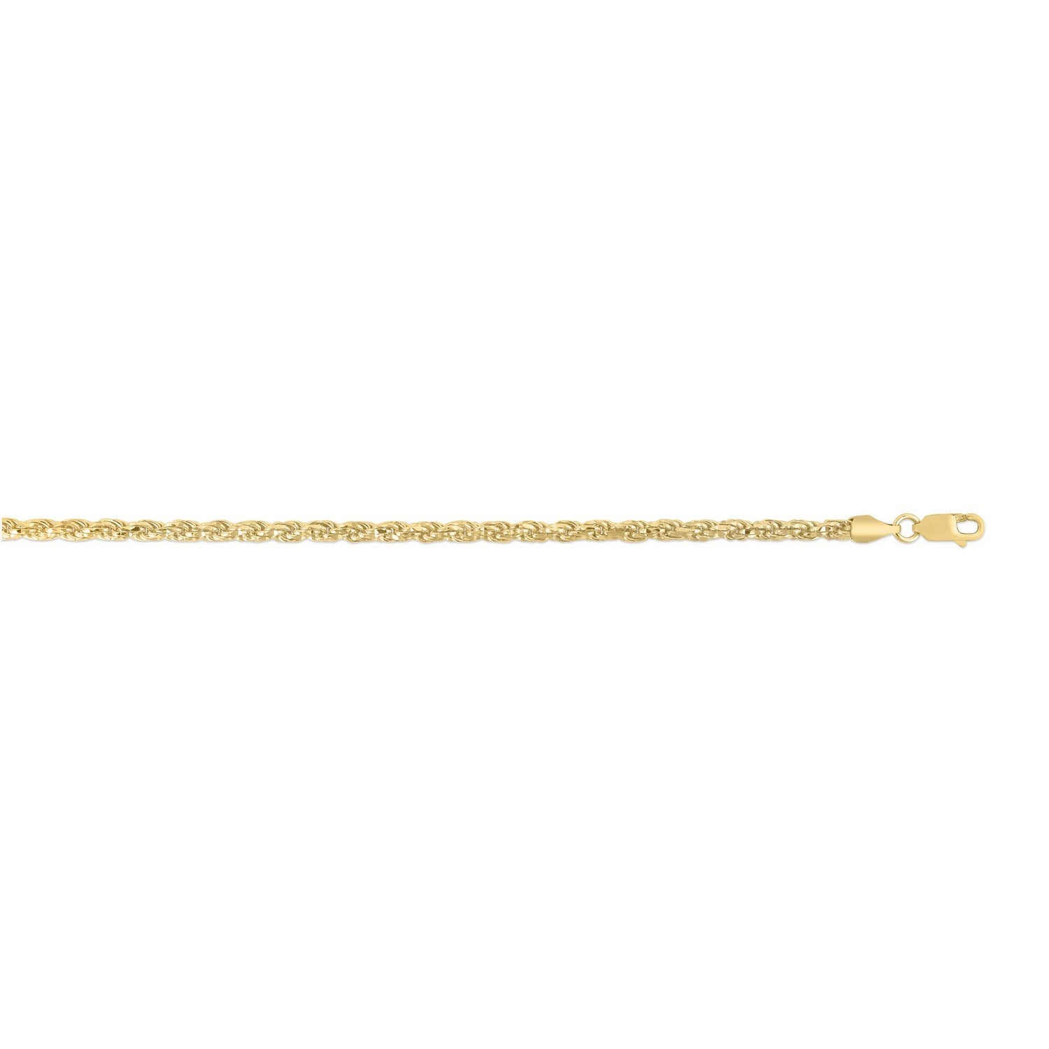 Sterling Silver Yellow Gold Plated Diamond Cut Royal Rope Chain (3.60 mm)