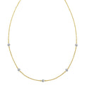 14K Two Tone Gold Classic Paperclip Chain Necklace