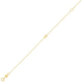 14K Yellow Gold Mini Initial M Bracelet