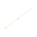 14k Yellow Gold MOP Evil Eye Bracelet (1.00 mm)
