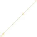 14K Yellow Gold Mini Initial H Bracelet