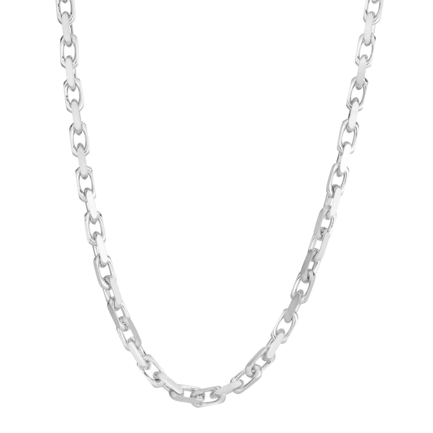 Sterling Silver Rhodium Plated French Cable Chain (5.60 mm)