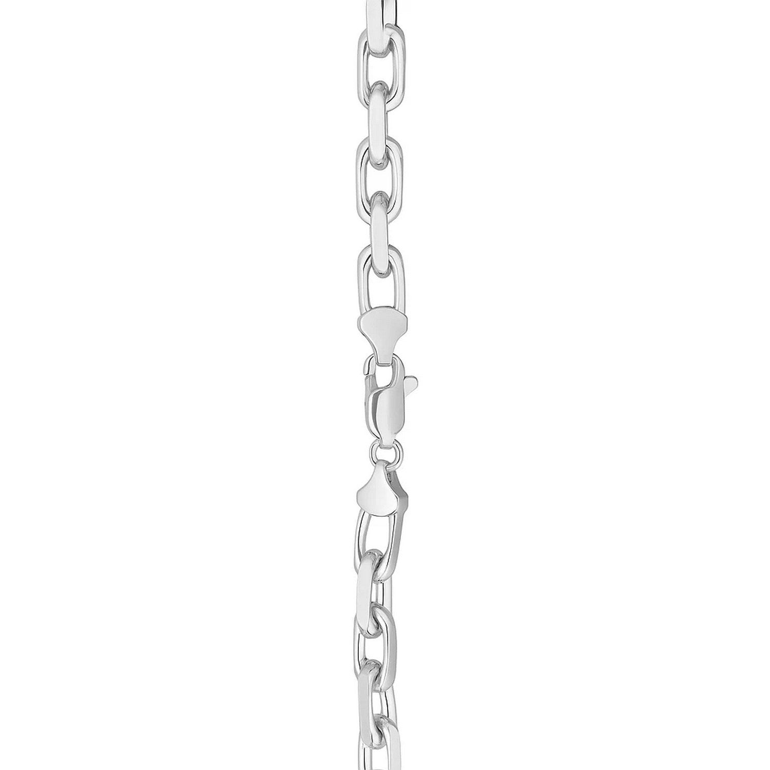 Sterling Silver Rhodium Plated French Cable Chain (5.60 mm)