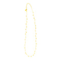 14K Yellow Gold Necklace with Dangling Hearts