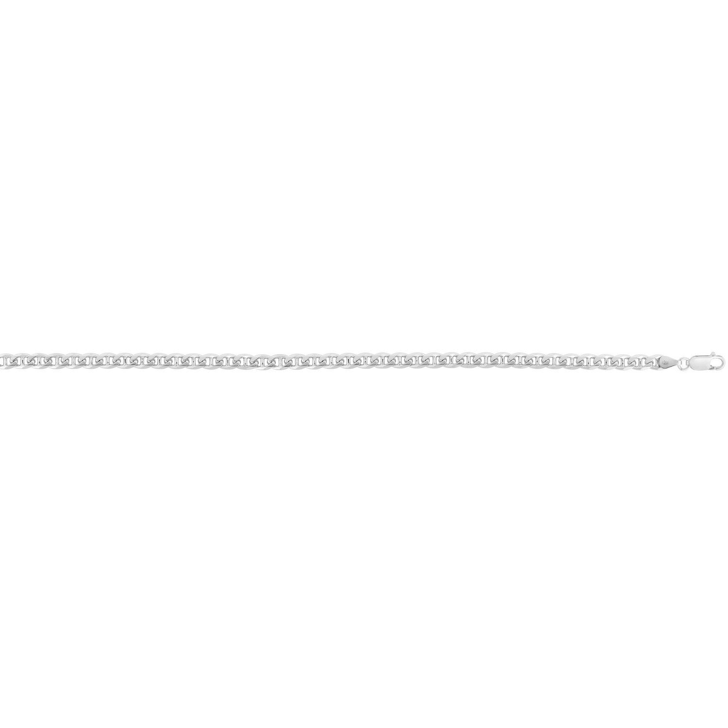 Sterling Silver Rhodium Plated Mariner Chain (5.60 mm)