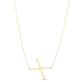 14K Yellow Gold Yours Truly Large Initial X Necklace