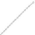 Sterling Silver Rhodium Plated Lite Puffed Mariner Chain (6.40 mm)