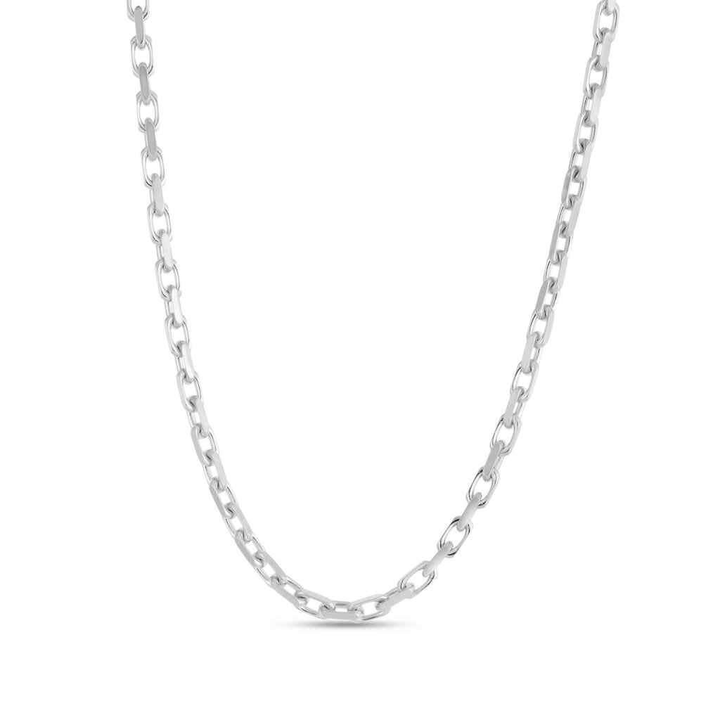 Sterling Silver Rhodium Plated French Cable Chain (2.80 mm)