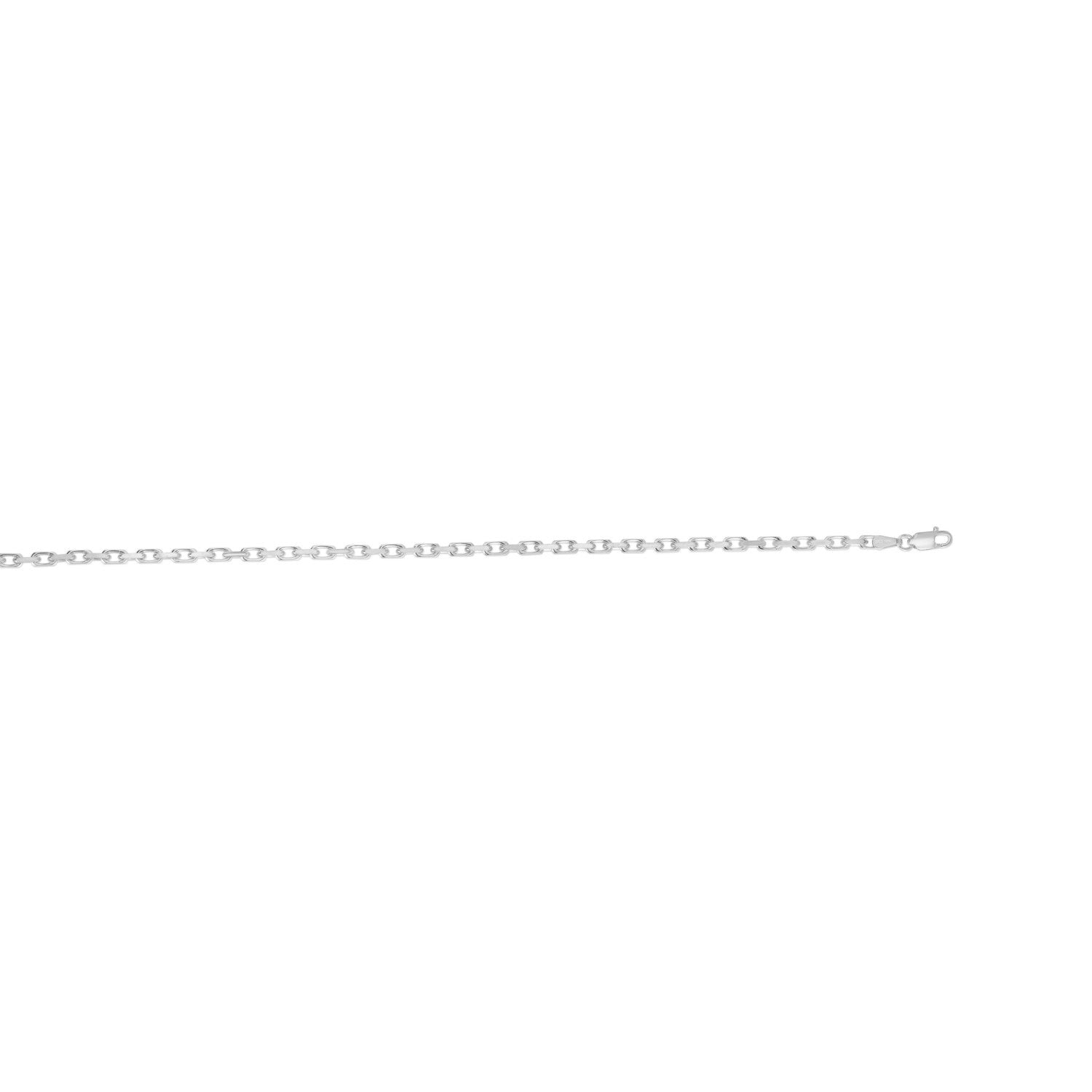 Sterling Silver Rhodium Plated French Cable Chain (2.80 mm)