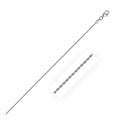 14k White Gold Solid Diamond Cut Rope Chain (1.40 mm)
