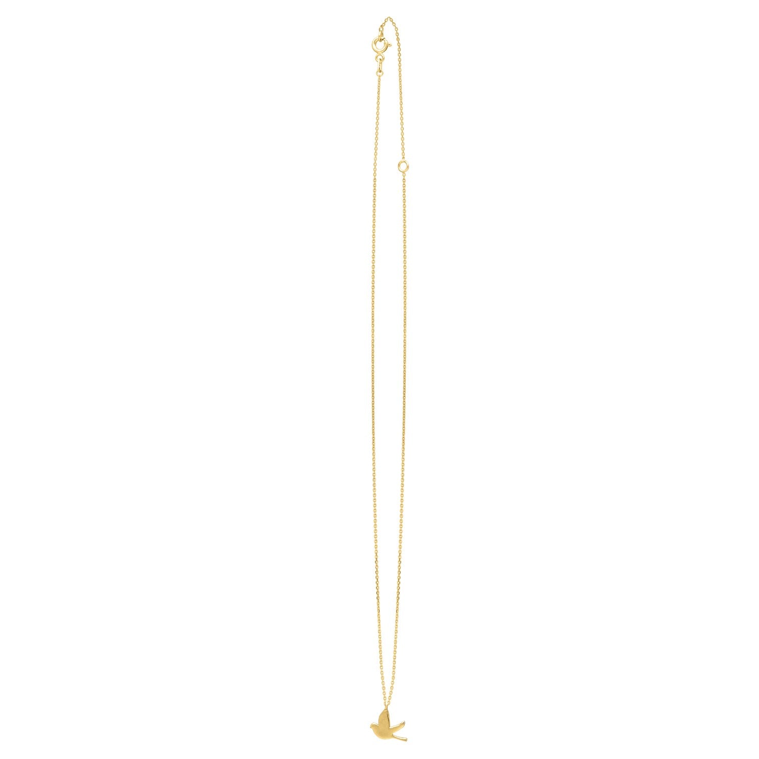 Dove Necklace in 14K Yellow Gold