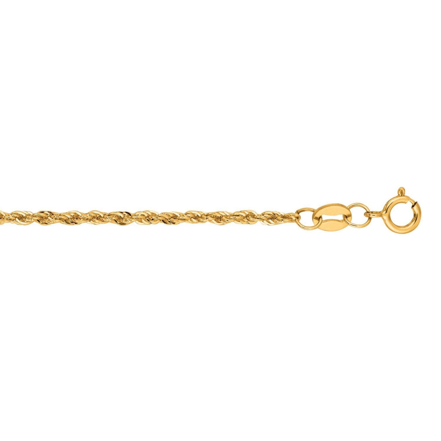 Lite Rope Chain Bracelet in 14k Yellow Gold  (1.50 mm)