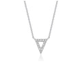 Diamond Inverted Triangle Pendant in 14k White Gold