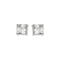 Sterling Silver Princess CZ Stud Earrings (6.00 mm)