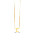 14K Yellow Gold Gemini Necklace