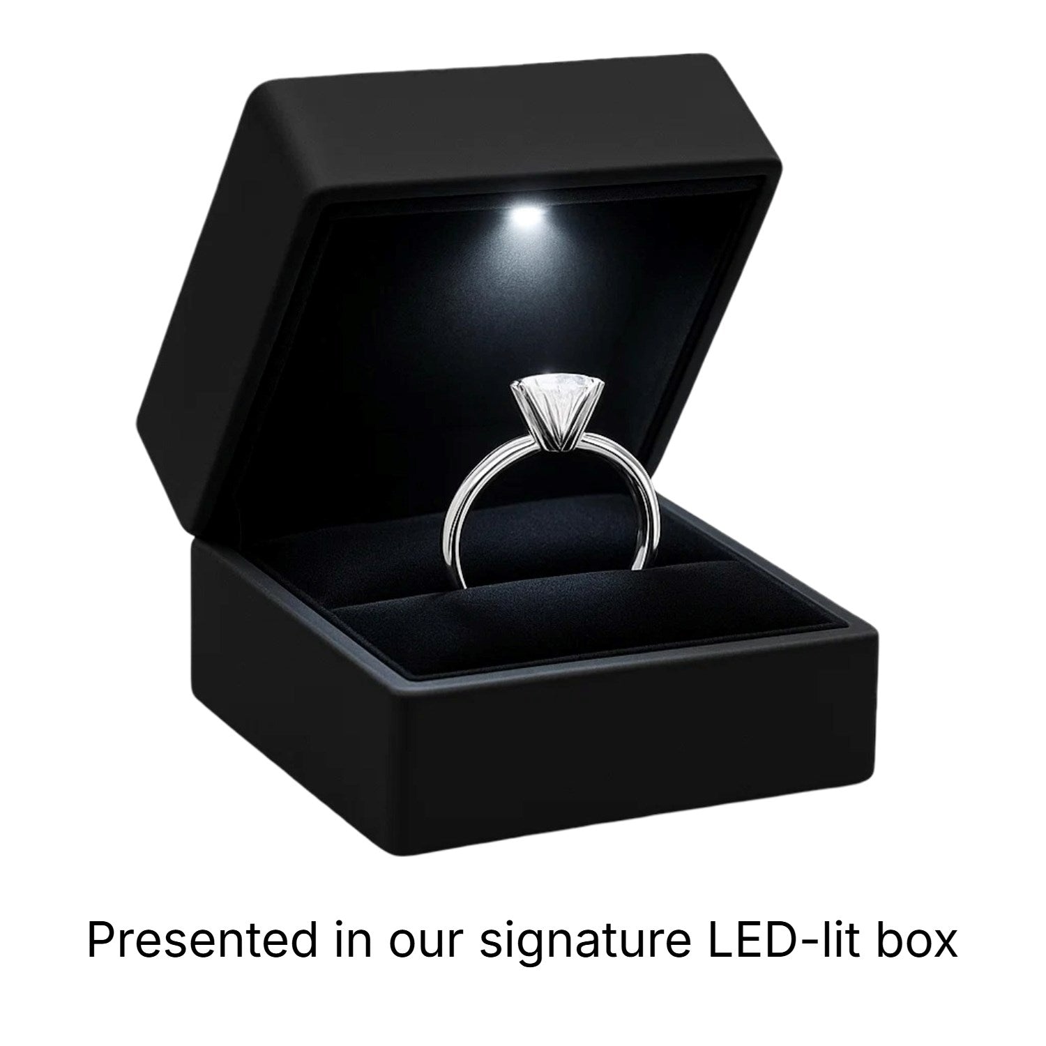 1 Carat Round Lab Grown IGI G/VS1 Diamond Solitaire Ring in Sterling Silver