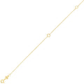 14K Yellow Gold Mini Initial O Bracelet
