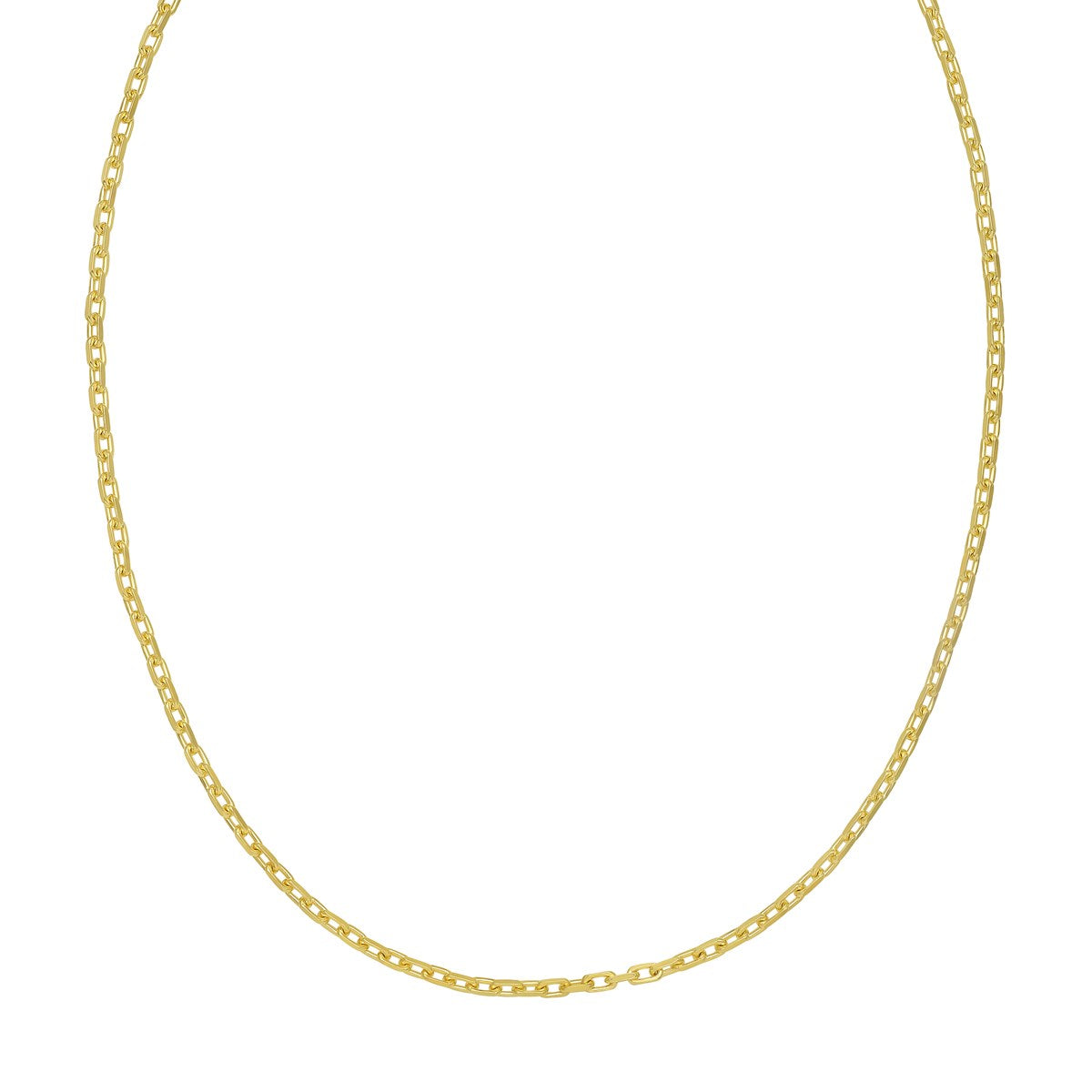 Sterling Silver Gold Plated French Cable Chain (3.40 mm)