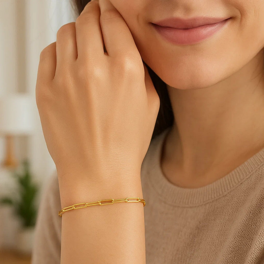 14K Yellow Gold Paperclip Bracelet  (2.50 mm)