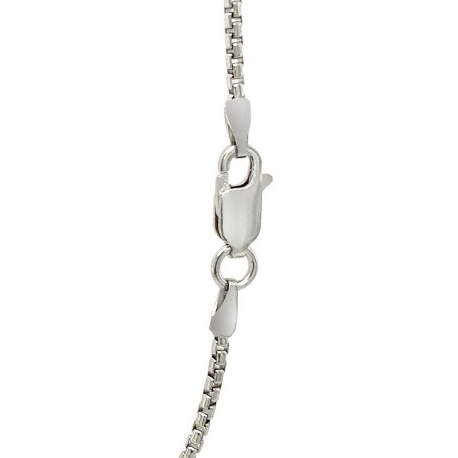 Sterling Silver Rhodium Plated Round Box Chain (1.50 mm)