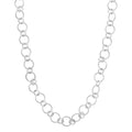 Sterling Silver Rhodium Plated Link Necklace