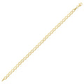 10K Yellow Gold Fancy Open Oval Link Bracelet