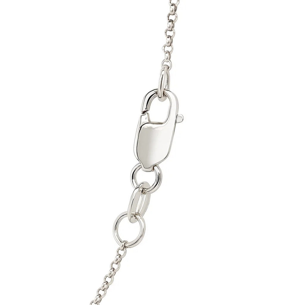 14k White Gold Diamond Cut Rolo Chain (1.10 mm)