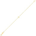 14K Yellow Gold Mini Initial Z Bracelet