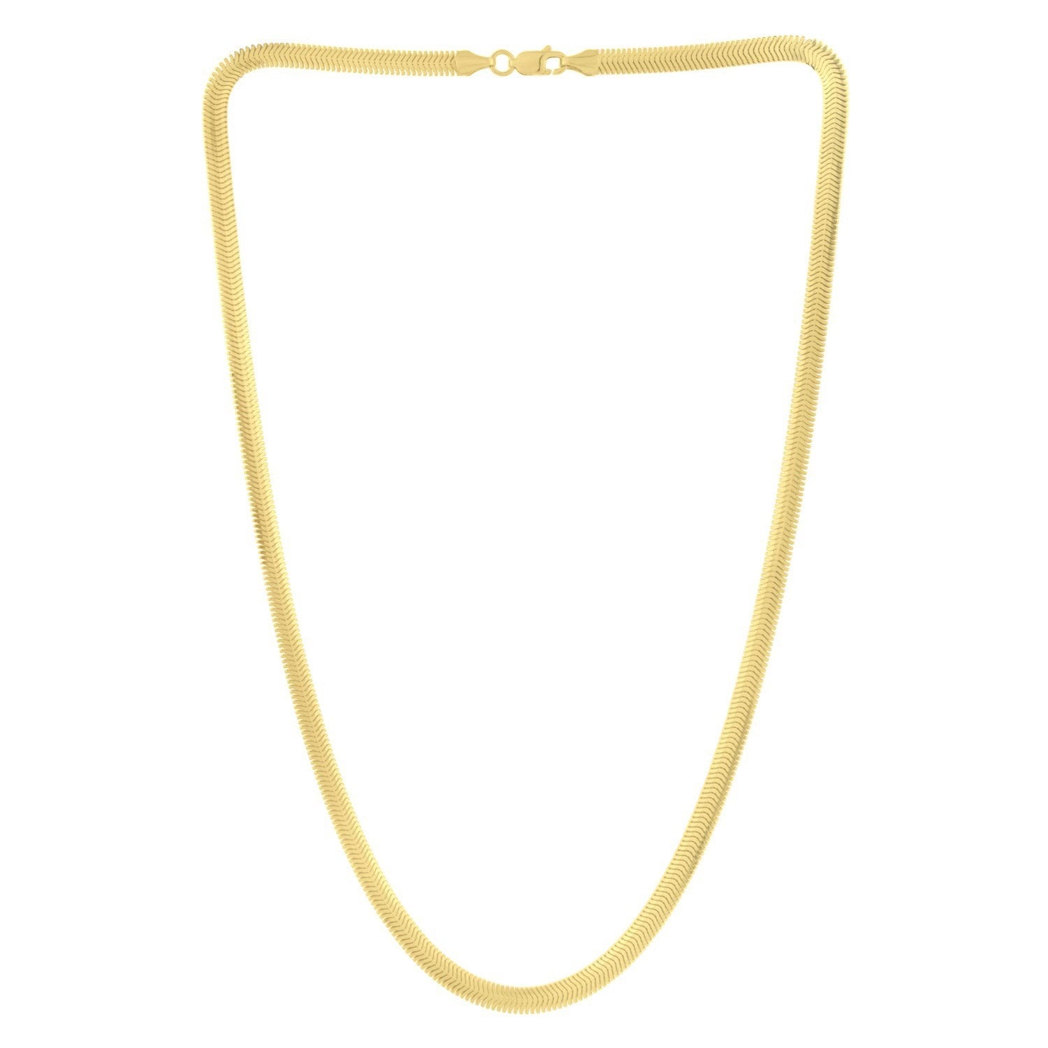 Sterling Silver Yellow Gold Plated Oval Snake Chain (4.20 mm)