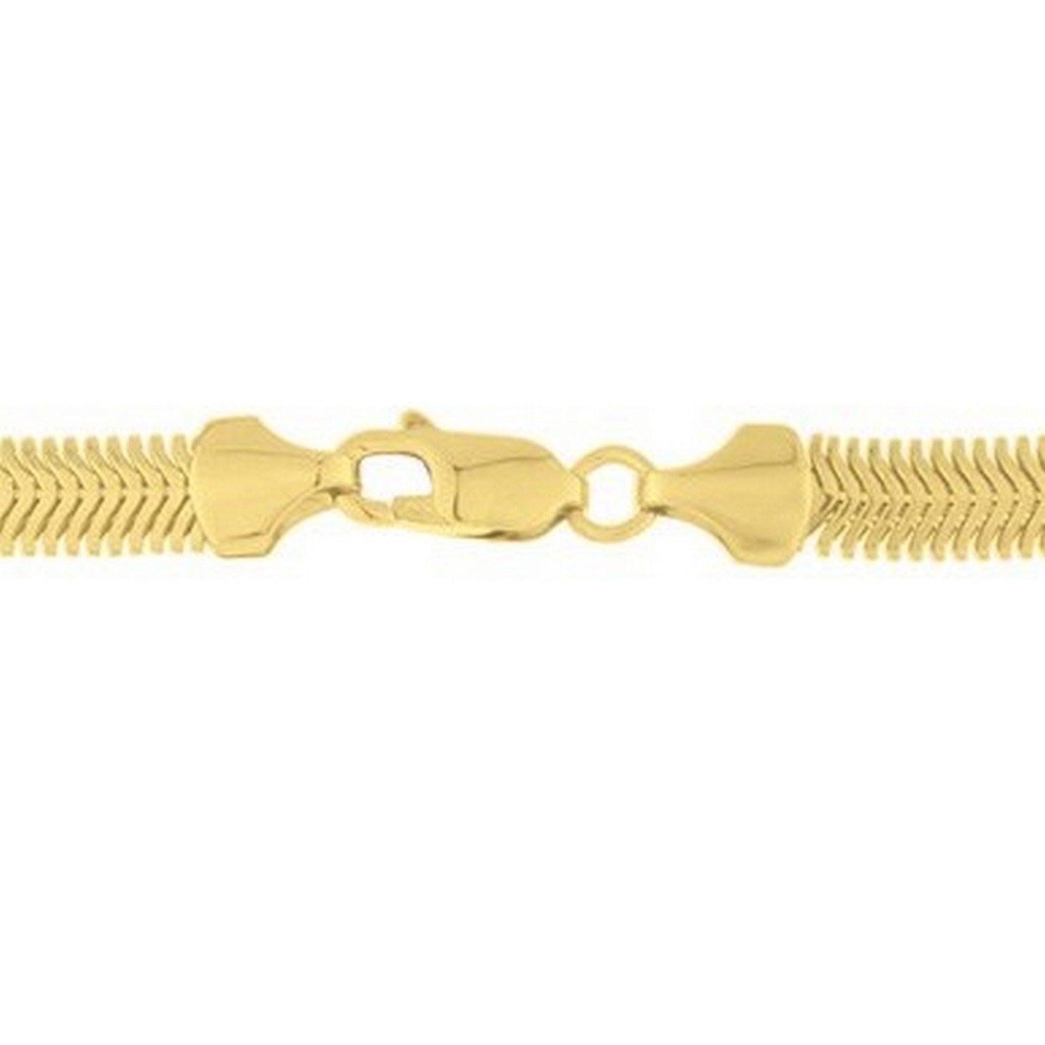 Sterling Silver Yellow Gold Plated Oval Snake Chain (4.20 mm)