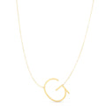 14K Yellow Gold Yours Truly Large Initial G Necklace