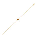 14K Yellow Gold Citrine Paperclip Bracelet (1.50 mm)