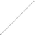 Sterling Silver Rhodium Plated Puffed Mariner Chain (3.70 mm)